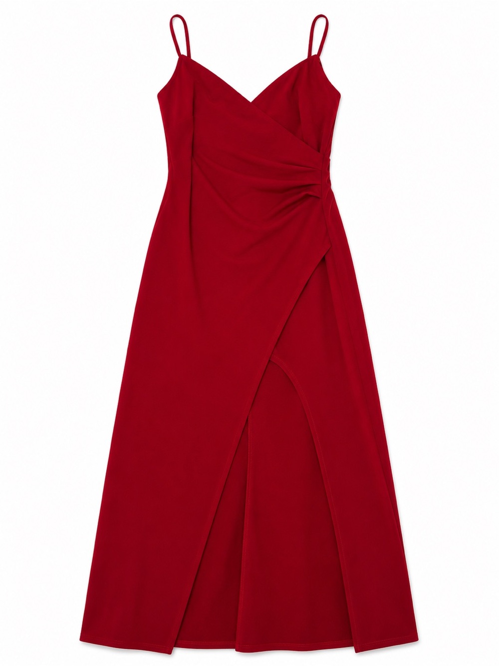 Windsor Red Spaghetti-Strap Maxi Dress with Thigh Slit